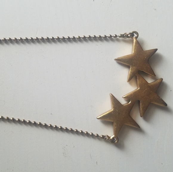 J. Crew 3 Star Long Statement Layer Necklace - Picture 8 of 8